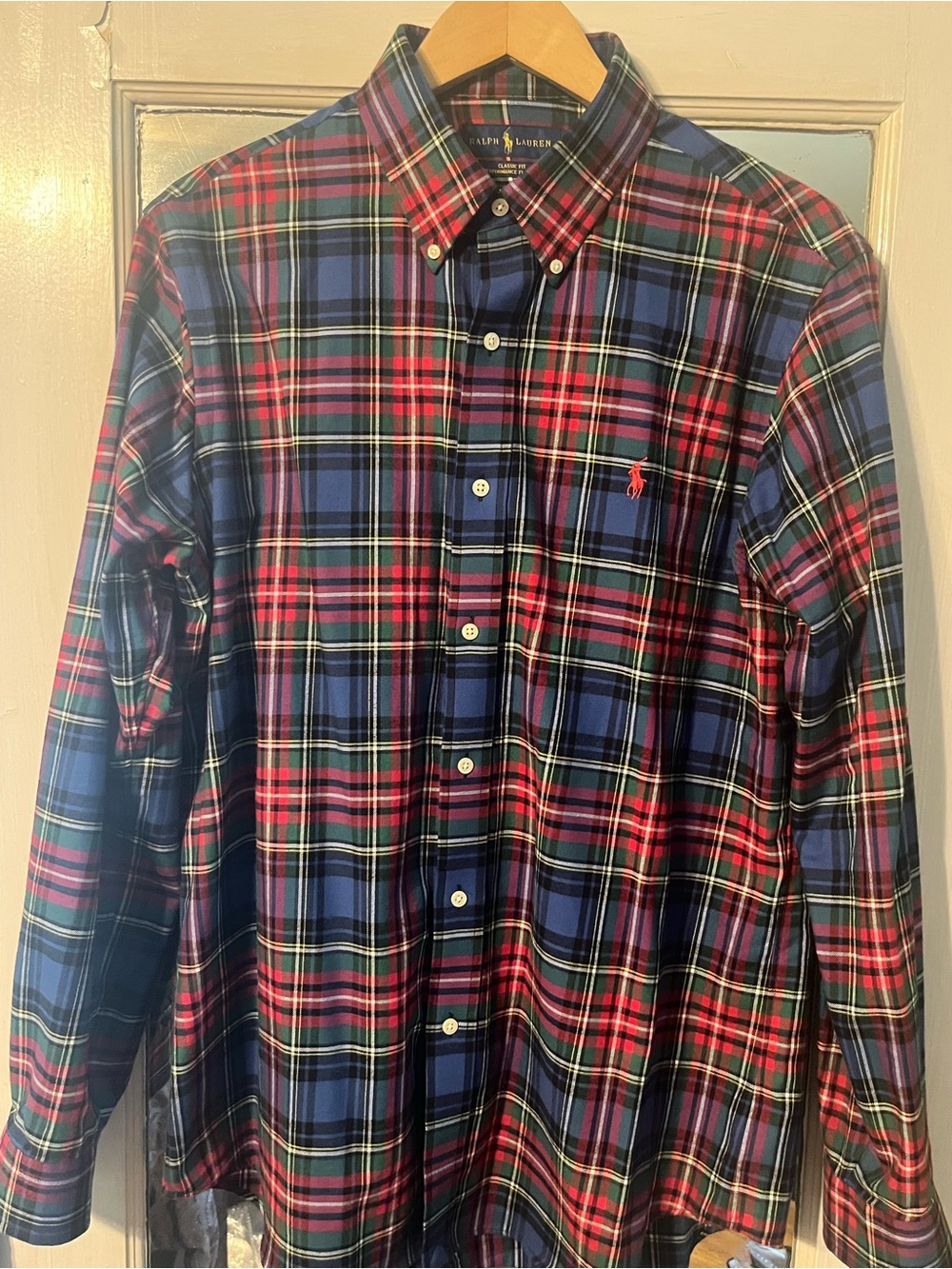 Ralph Lauren Plaid Button-Down Shirt - Red, Blue & Green